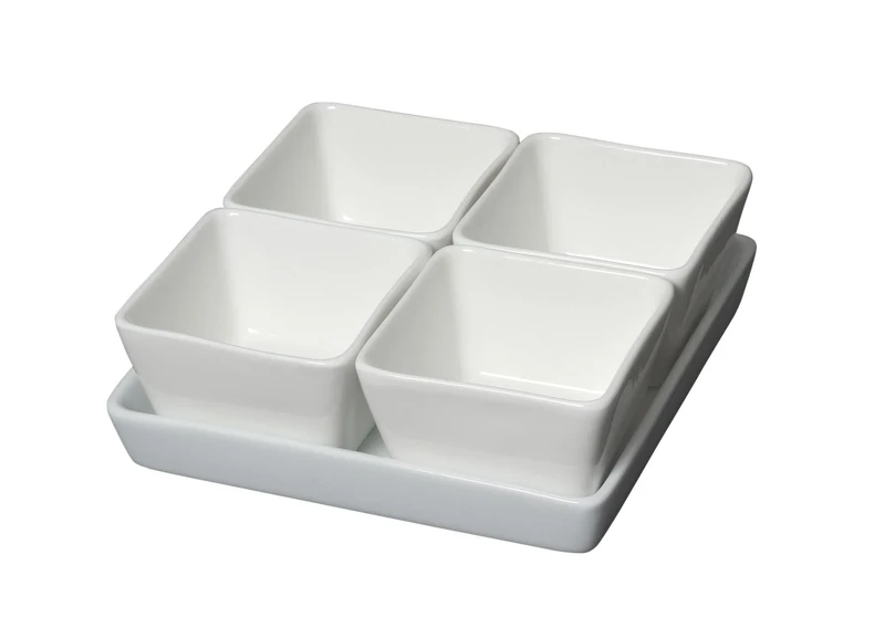 Genware NEV-357017 Royal Square Dish, 17 cm x 17 cm (Pack of 6)