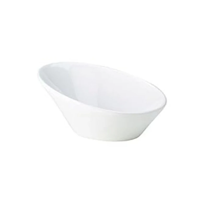 Genware 366021 Royal Oval Sloping Bowl, 21 cm Length, Pack of 6