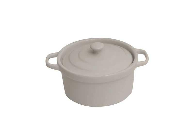 Genware NEV-MC10-W Royal Covered Mini Casserole Dish, 10.5 cm (Pack of 6)