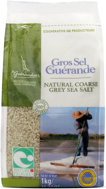 Le Guerandais Celtic Coarse Grey Sea Salt In 1kg Bags, Hand Harvested In Guerande/France