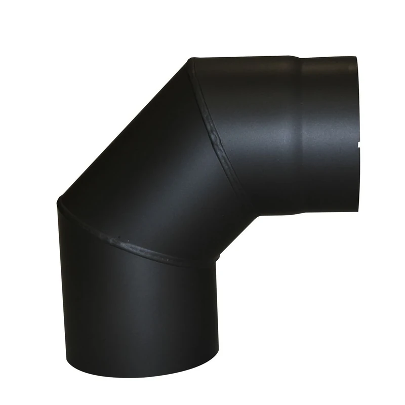 Kamino-Flam 331836 Bogenknie Kaminoflam Bend Black Angle 150 mm Flue Elbow 90� Uniknie Chimney Pipe Bow Knee for Fi and Stove, Diameter