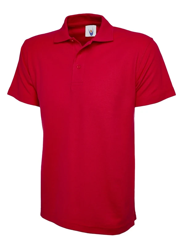 Uneek Unisex Classic Polo Shirt - Red - Small - 220Gsm - Image 1