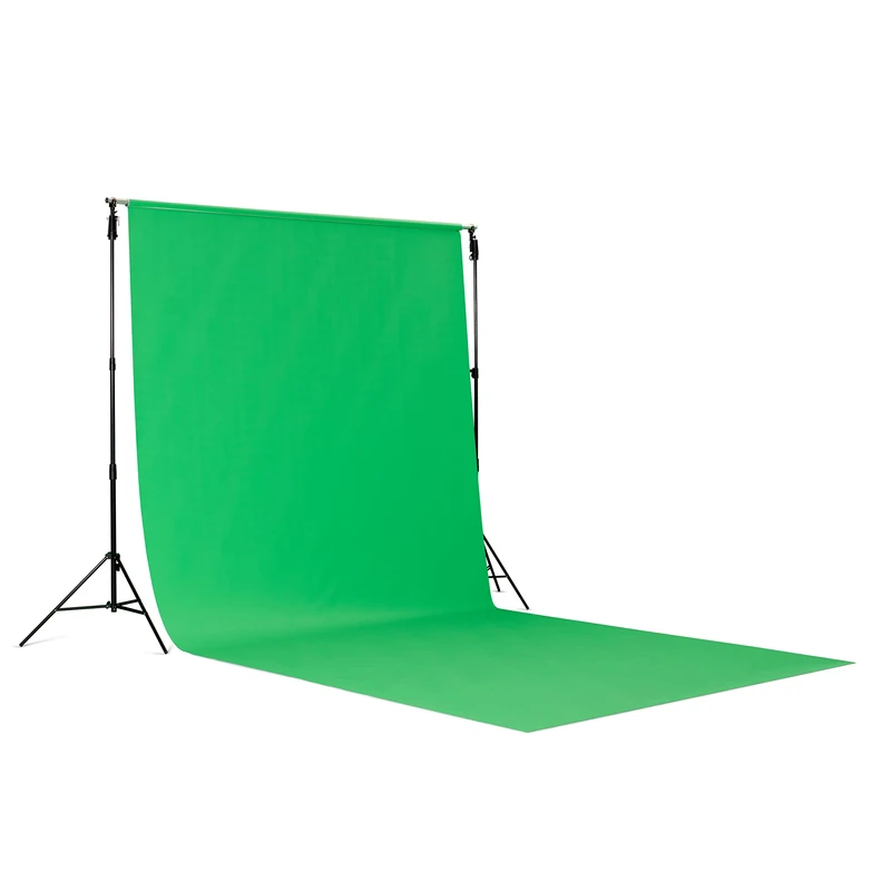 Manfrotto Vinyl Backdrop/Floor 2.75 m x 6 m Chroma Key Green, Matt Green Screen for Backdrops and Floors, Durable Fabric, Washable, Crease-Resistant, Reusable, LL LB7781