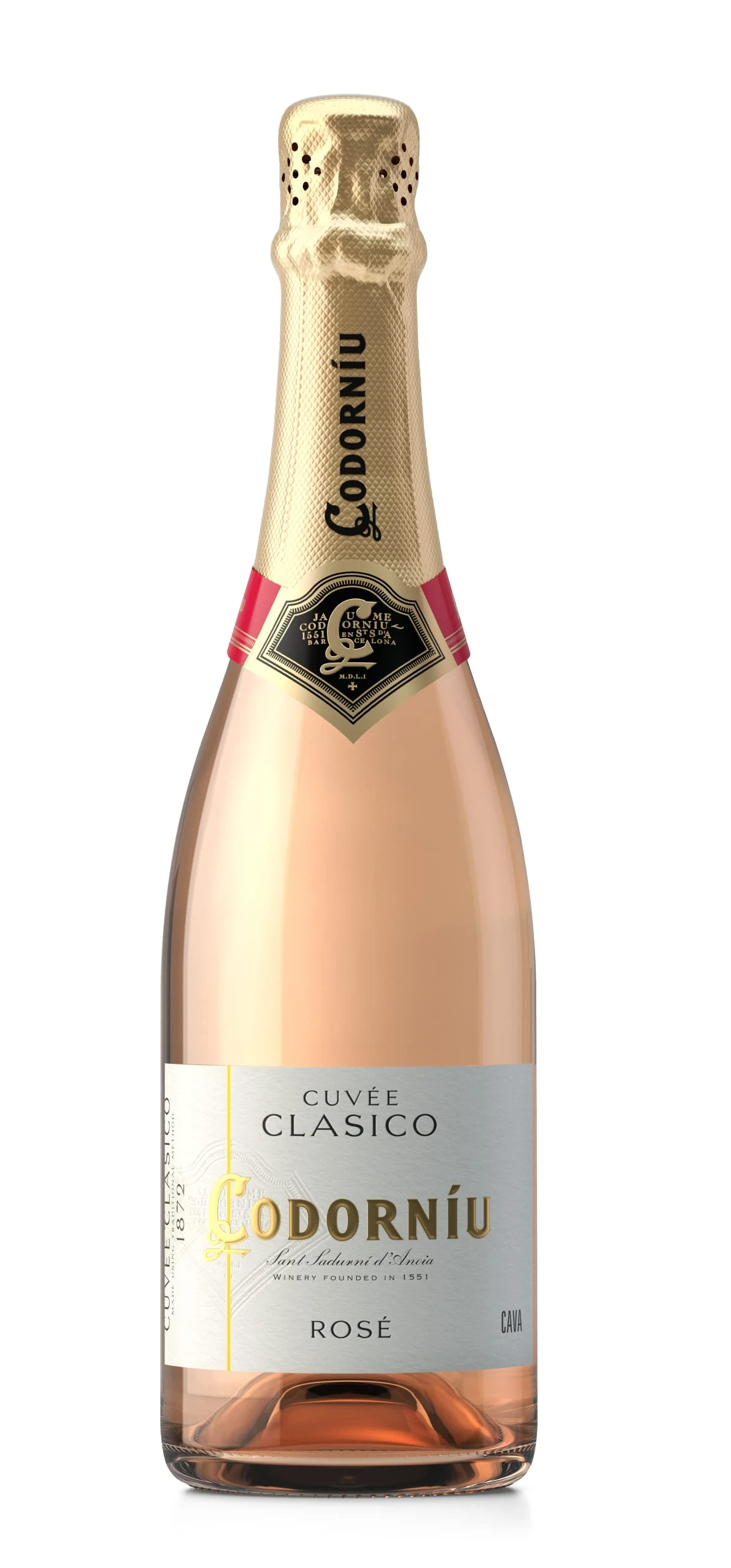 Codorniu clasico Rose Brut Cava Sparkling Wine 75cl(Packaging May Vary)