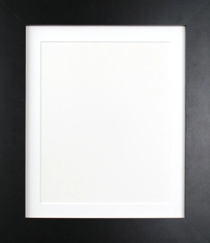 FRAMES BY POST 39 x 15 mm Wide London Photo Poster Frame For Picture Size 30 x 20-Inch, Black With White Mount, 36 x 24-Inch