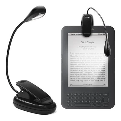 Flexible Clip-on Reading Light for Amazon Kindle, Kindle Paperwhite, Oasis, Voyage, Kindle Touch wi-fi, Kindle Keyboard 3, Kobo E-readers, Music Stand Black