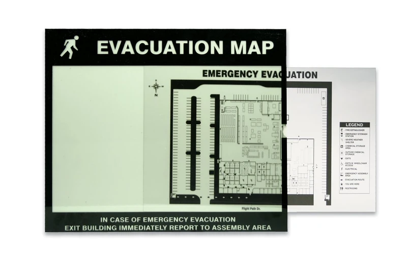 Accuform Signs, DTA202, Map Holder, Fits 8 1/2 x 11 in Map - Image 1