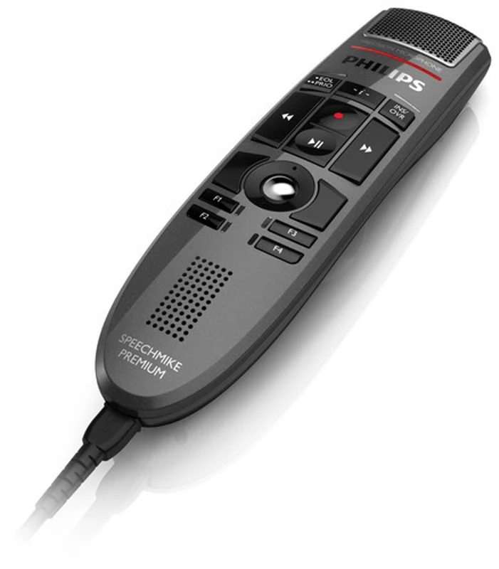 Philips LFH3500 SpeechMike Premium USB Dictation Microphone Precision Control Push Buttons Operation via Push Buttons Charcoal