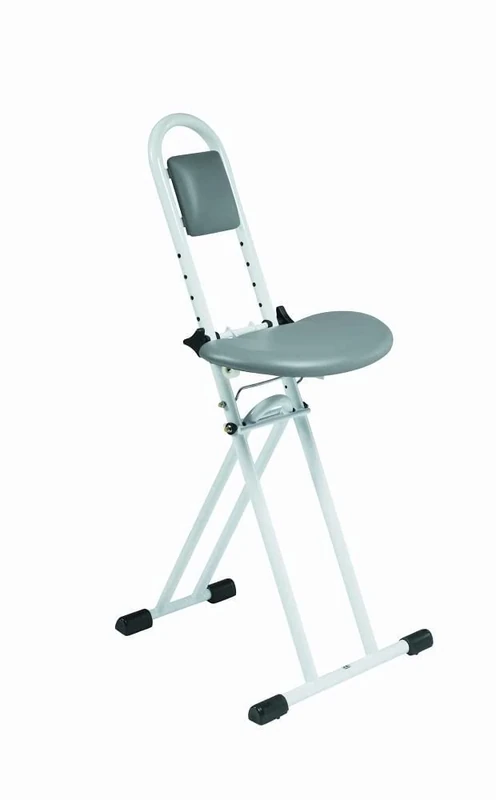 Drive Ironing Perching Stool Adjustable Height Folding Mobility Aid Chair Seat