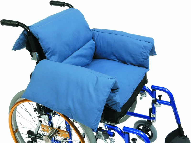 Drive Devilbiss T-Shaped Pillow Cushion in Blue Suitable for Electric / Manual Wheelchair