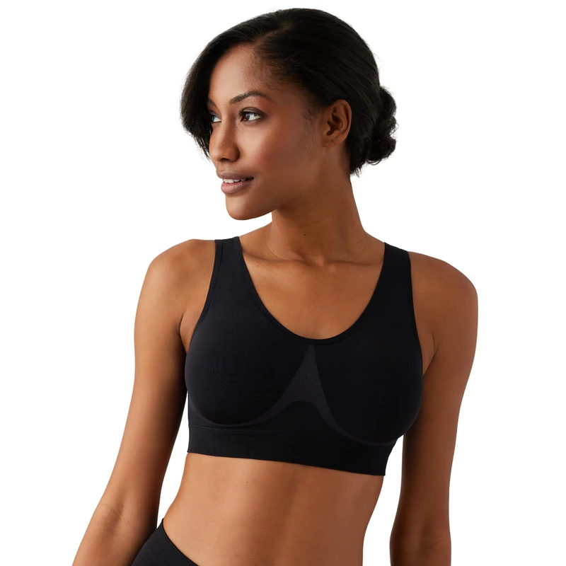 Wacoal Women's B-Smooth Bralette with Removable Pads, Black, 34