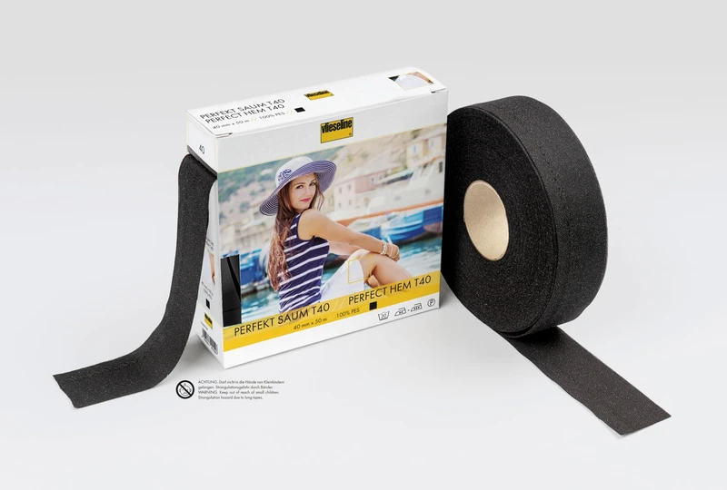 Vlieseline Perfect Hem GP 4 cm x 50 m, 100% polyester, Black