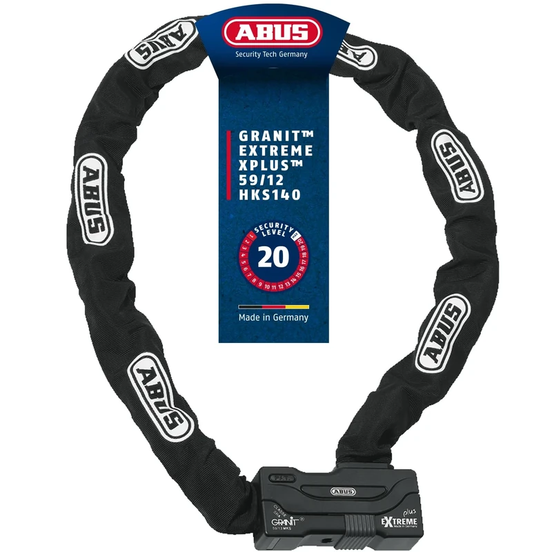 ABUS Granit Extreme Plus 59 Chain Lock, Black, 140 cm