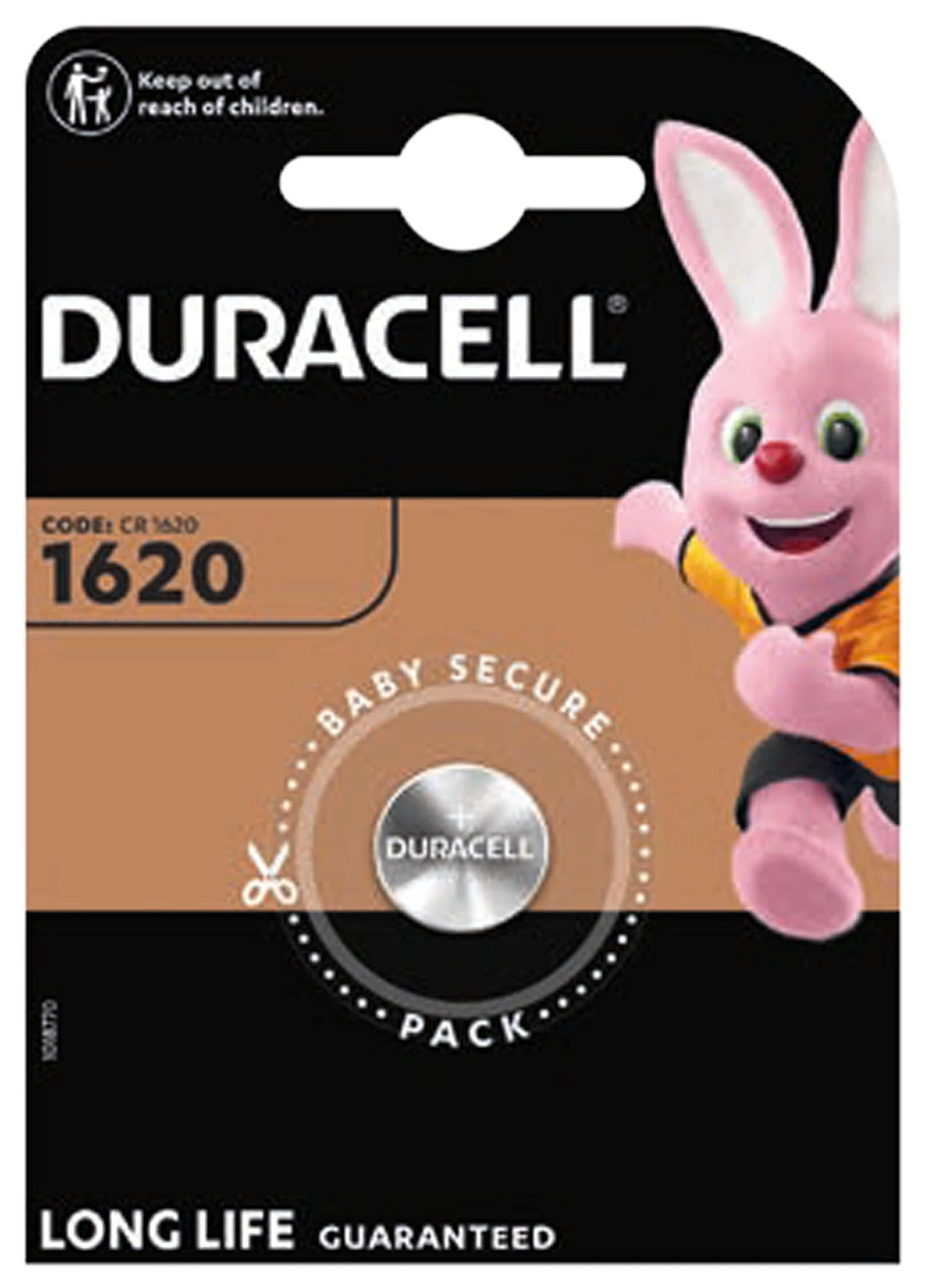 Duracell DL1620 3 V Lithium button cell battery pack of 1