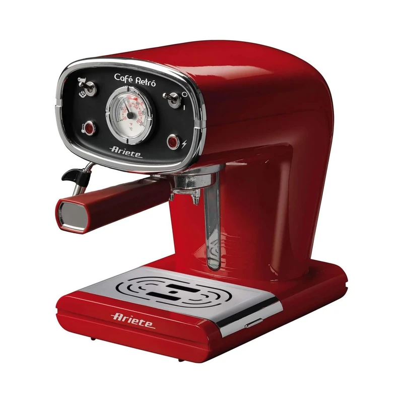 Ariete 1388A Pressure Coffee Machine Retro-red 1388, Stainless Steel, 900 W, 1 Liter