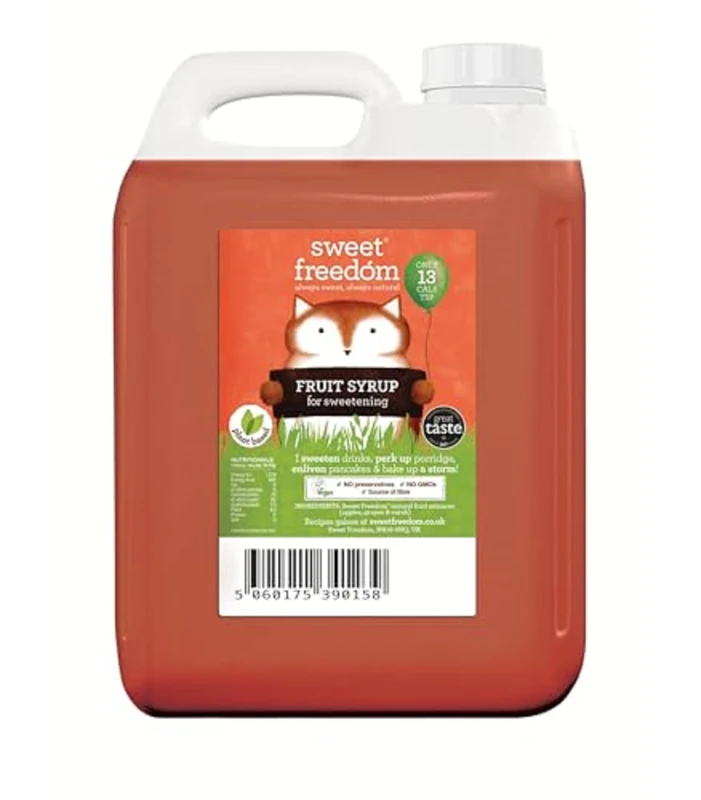 Sweet Freedom Fruit Syrup - 7 KG | Natural Great Taste With Sweetness Derived from Fruit | Ideal for Coffee, Baking & Dessert | No Preservatives or Allergens | Vegan | Only 13 Cal Per Teaspoon