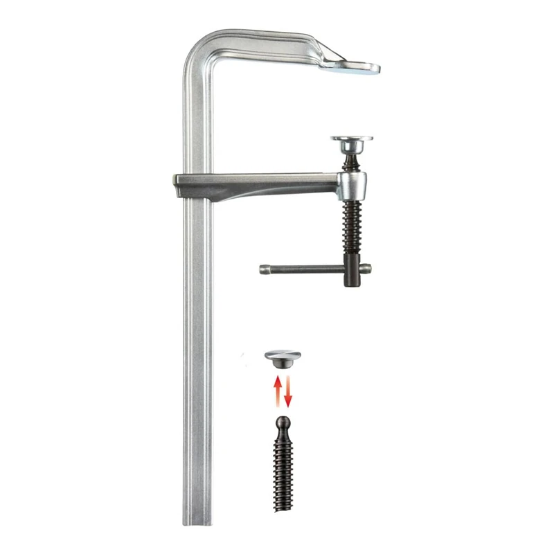 Bessey GZ125K All-Steel Table Clamp, Grey/Red, 1250/120 mm