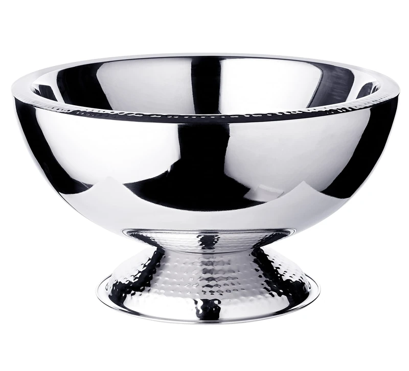 EDZARD Champagne Cooler Till, (h 9.45″, Ø 16.93″), Stainless Steel, Double-Walled - Double Walled Champagne Bucket, Stainless Steel Wine Cooler, Modern ice Bucket for Bottles