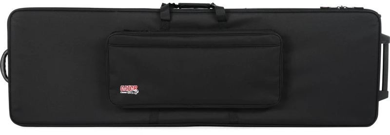 Gator Cases Extra Long 88 Keys Lightweight Keyboard Case XL with Wheels, black (GK-88 XL)
