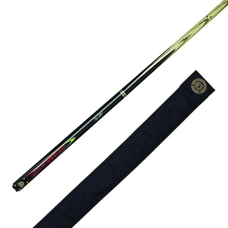 BCE Unisex Her-200 BCE Heritage 2 Piece Mark Selby Cue with Matching Grain 145cm 9 5mm Tip, black butt/ natural wood shaft, 57 UK