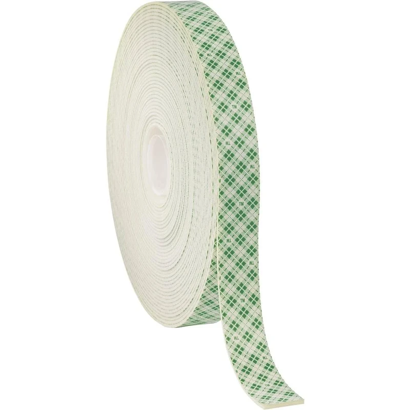 3M Double Coated Urethane Foam Tape 4026 – Double sided sticky tape for bonding, attaching and mounting, 19 mm x 33 m - 1 x roll of white foam tape
