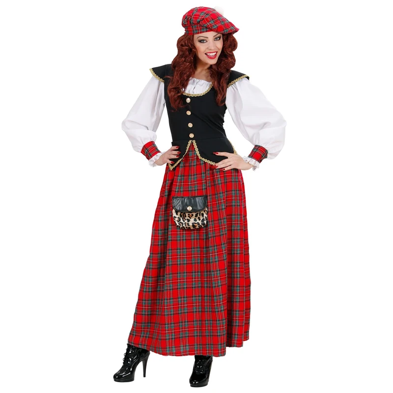 Ladies Scottish Lass Heavy Fab Costume Large UK 14-16 for Scotland Fancy Dress
