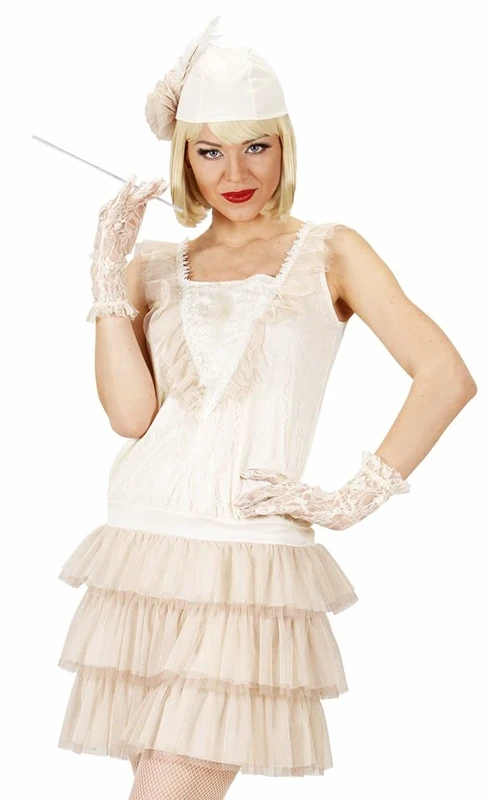 Ladies Roaring 20s Flapper Costume Medium UK 10-12 for 20s 30s Moll Bugsy Fancy Dress