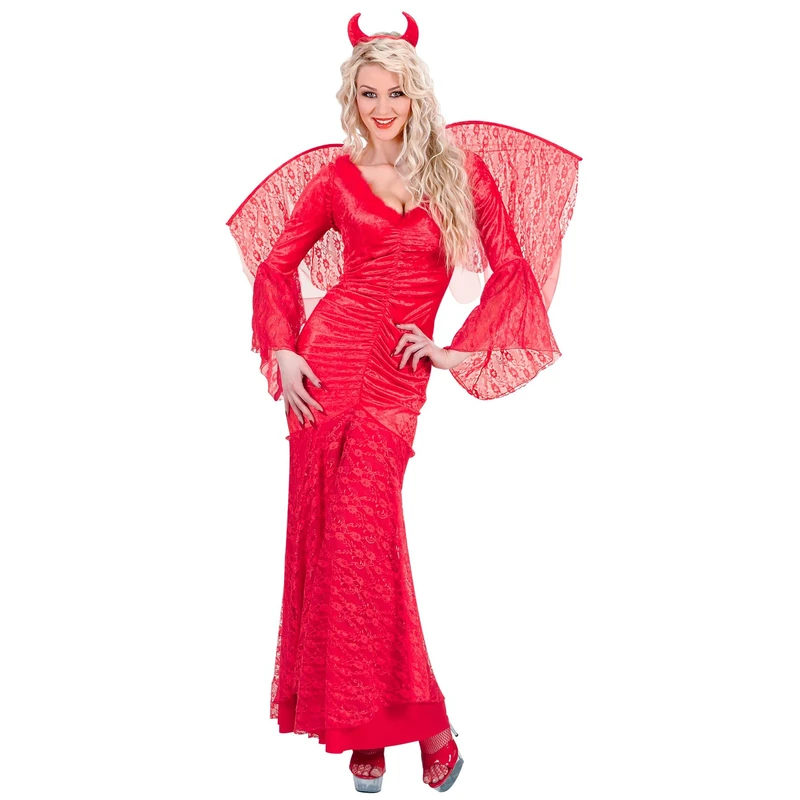 Velvet & Lace Devilin Costume Medium for Halloween Lucifer Satan Fancy Dress