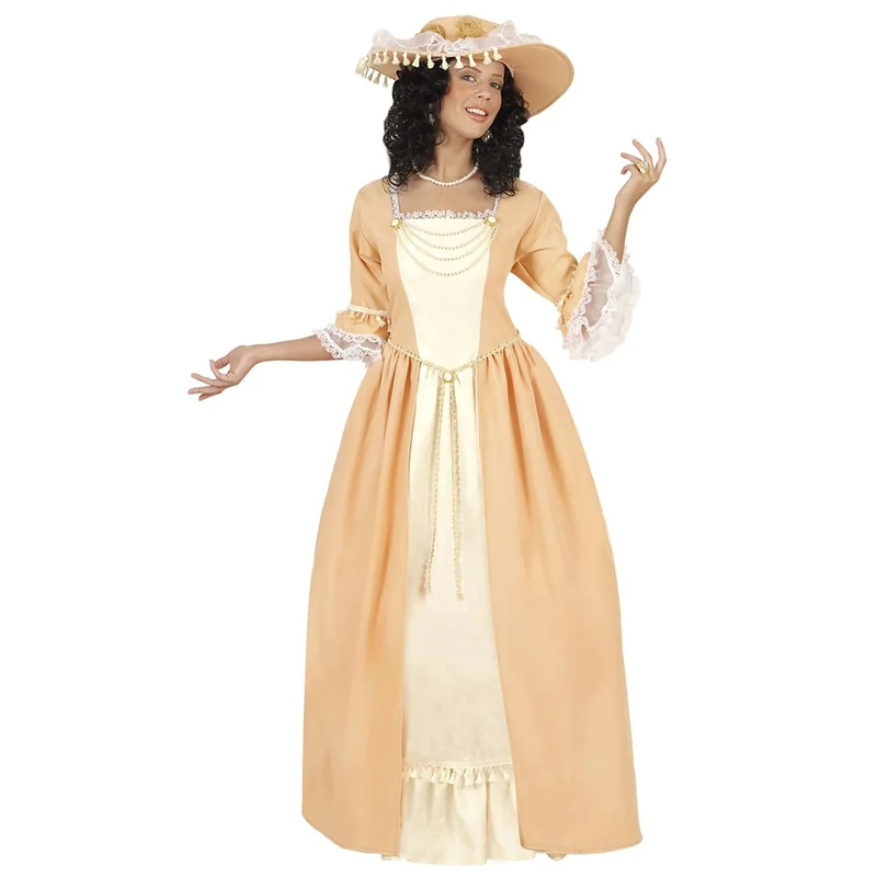 Ladies Court Lady Dress withWire Hoop Costume Extra Large UK 18-20 for Wild West Cowboy Fancy Dress