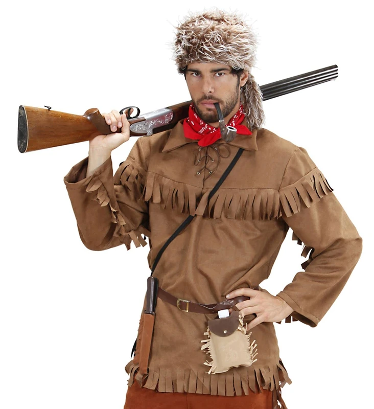 Trapper Costume Large for Wild West Fancy Dress