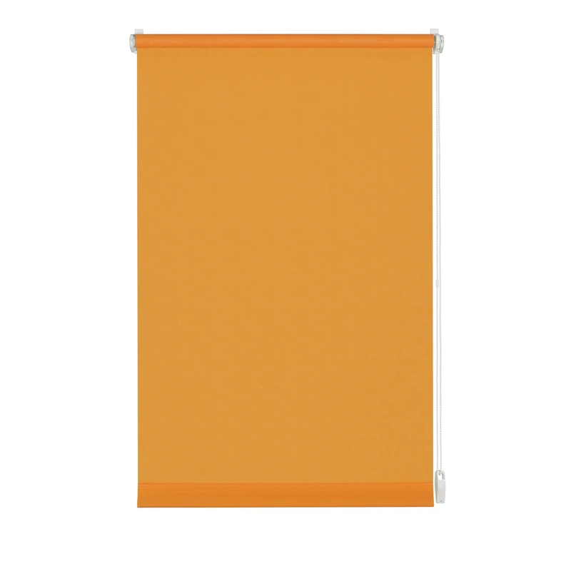 Gardinia Roller Blind for Clamping or Gluing, Daylight Roller Blind, Opaque, Mounting Kit Included, EASYFIX Roller Blind Plain, Orange, 120 x 150 cm (WxH)
