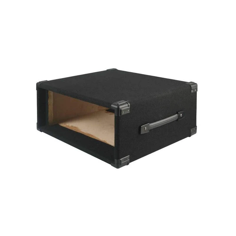 PULSE 19" Rack Sleeve – 4U Portable MDF Rack Enclosure with Black Carpet Finish, Corner Guards, Carry Handle & Rubber Feet – RKSL‑4U