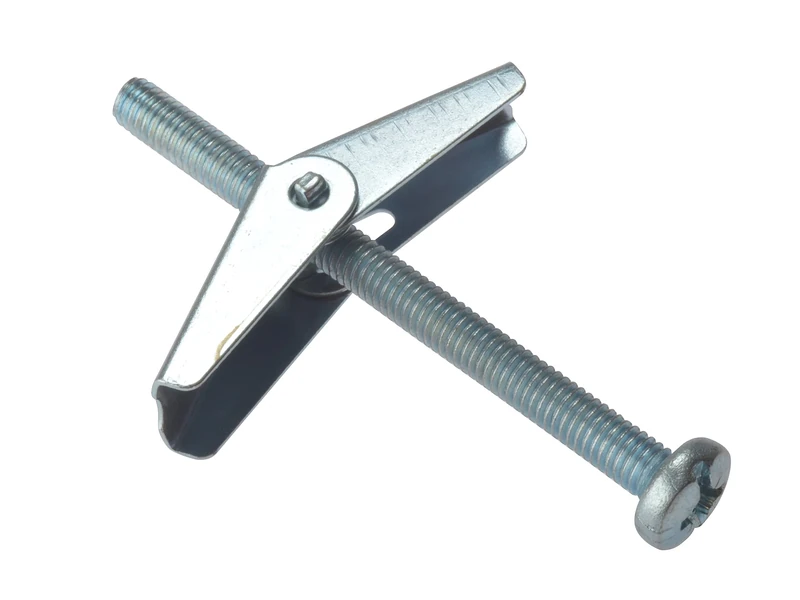 ForgeFix Plasterboard Spring Toggles | M5 x 50mm | Zinc Plated | Bag 10