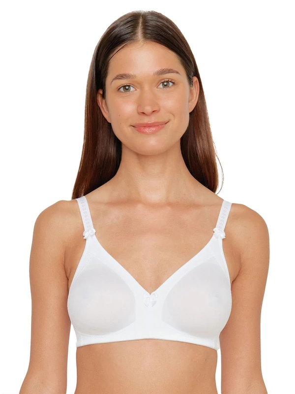 SUSA Women's Damen BH ohne Bügel 9763 Wireless Bra, White (White 003), 40DD
