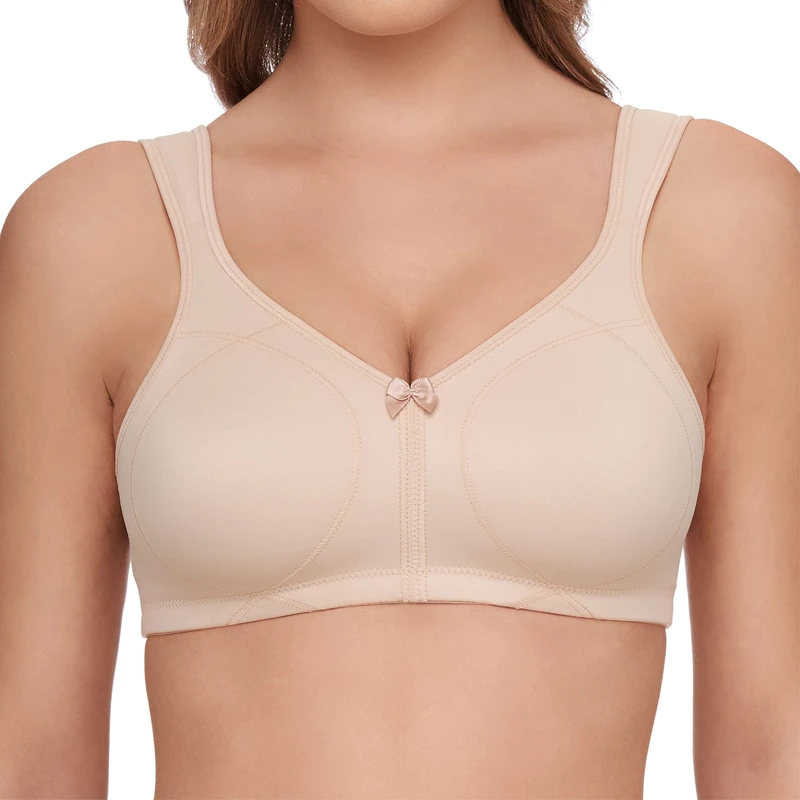 Susa Women's Damen BH ohne Bügel 9756 Wireless Bra, Opaque, Beige (Cappuccino 103), 34B