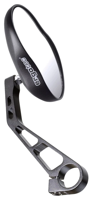 ergotec Bicycle Rear-Vision Mirror, Adjustable, 63500001, Universal Fit, Handlebar Mount, Pentagonal, Manual, Black/Sand