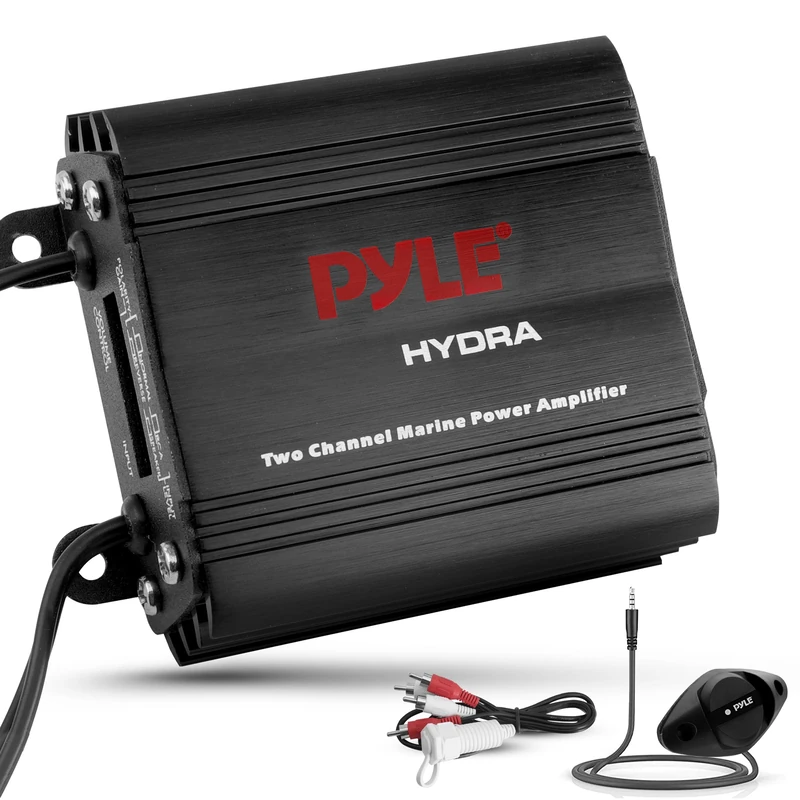 Pyle PLMRMP1B 400W 2 Channel Waterproof Micro Marine Amplifier - Image 1