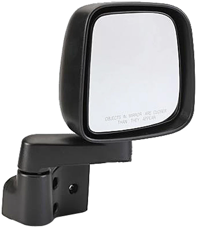 Dorman 955-695 Passenger Side Manual Door Car Mirror, Wing Mirror - Folding for Select Jeep Models, Black