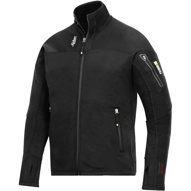 Snickers 94380400007 Size X-Large "Body Mapping" Fleece Jacket - Black - Image 1