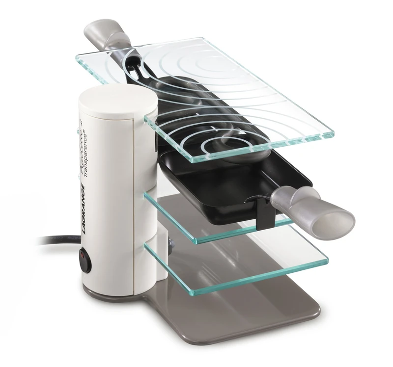 LAGRANGE Raclette 2-Person Transparent Glass Appliance, 350 W, Cream - Image 1