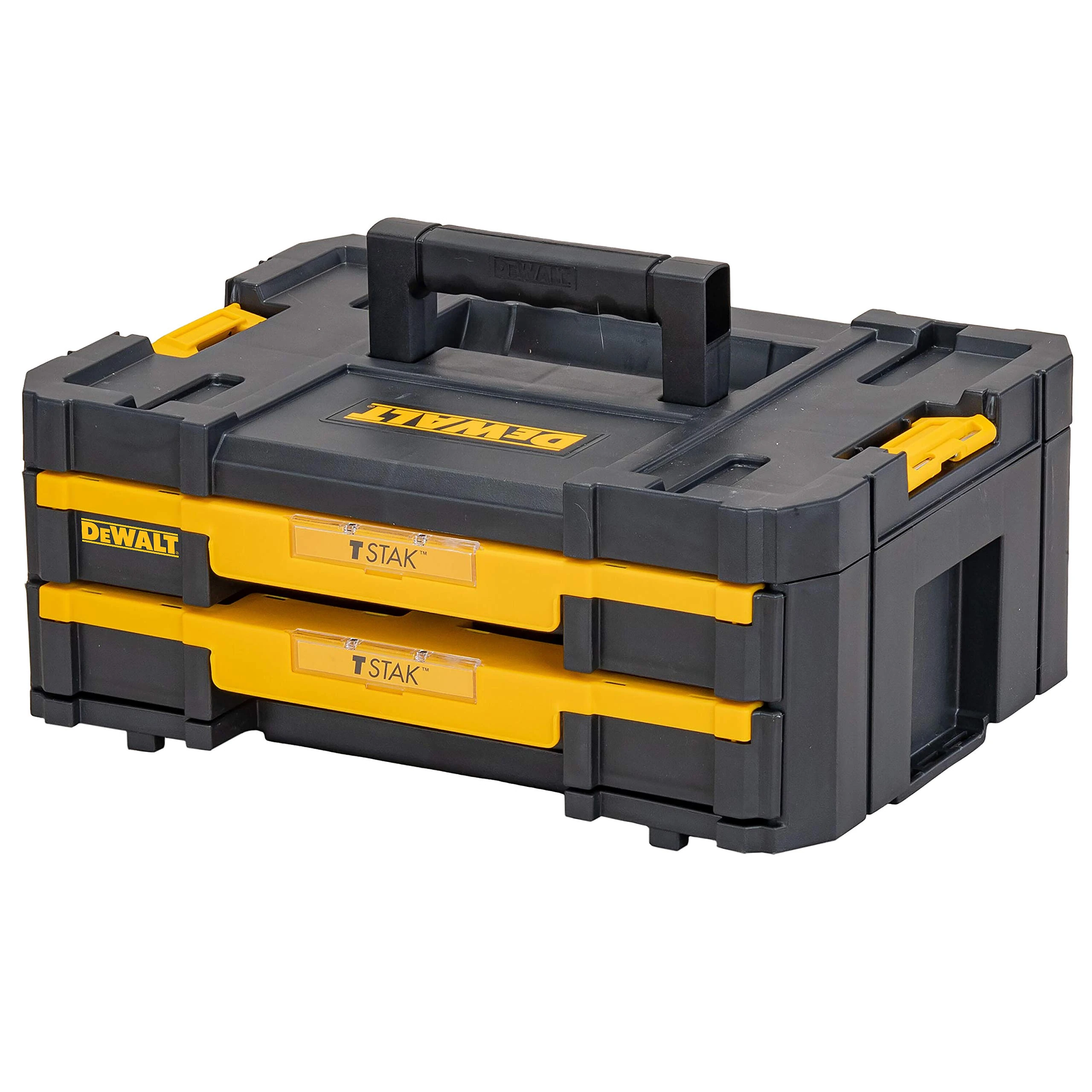 DeWalt DWST1-70706 T-Stak IV Tool Storage Box with 2-Shallow Drawers, Yellow/Black, 44 x 31.4 17.6 cm