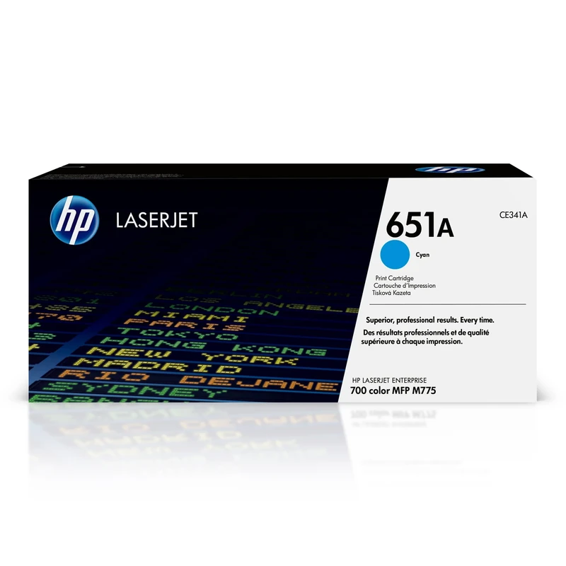 HP CE341A 651A Original LaserJet Toner Cartridge, Cyan, Single Pack