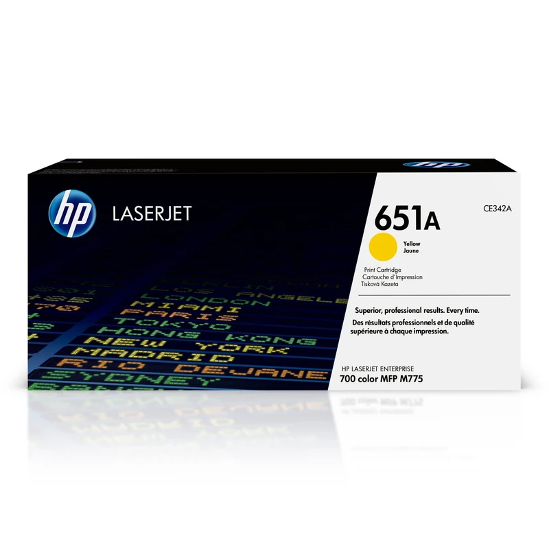 HP CE342A 651A Original LaserJet Toner Cartridge, Yellow, Single Pack
