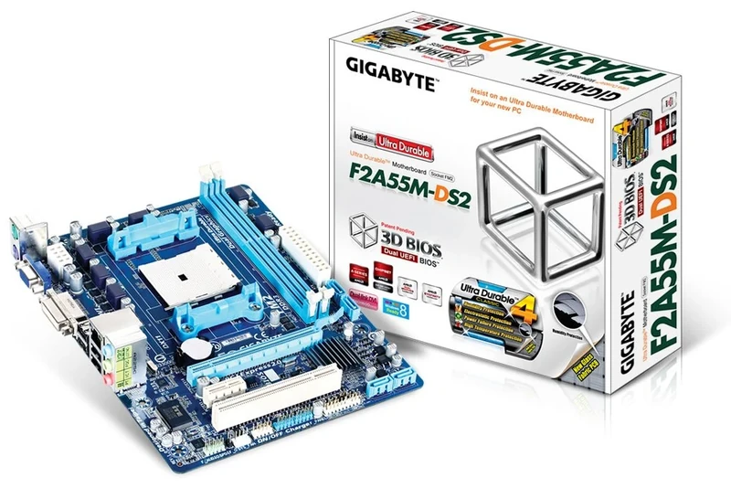 Gigabyte F2A55M-DS2 Motherboard (AMD Radeon HD 7000, 1866/1600/1333/1066MHz, APU FM2 Socket)