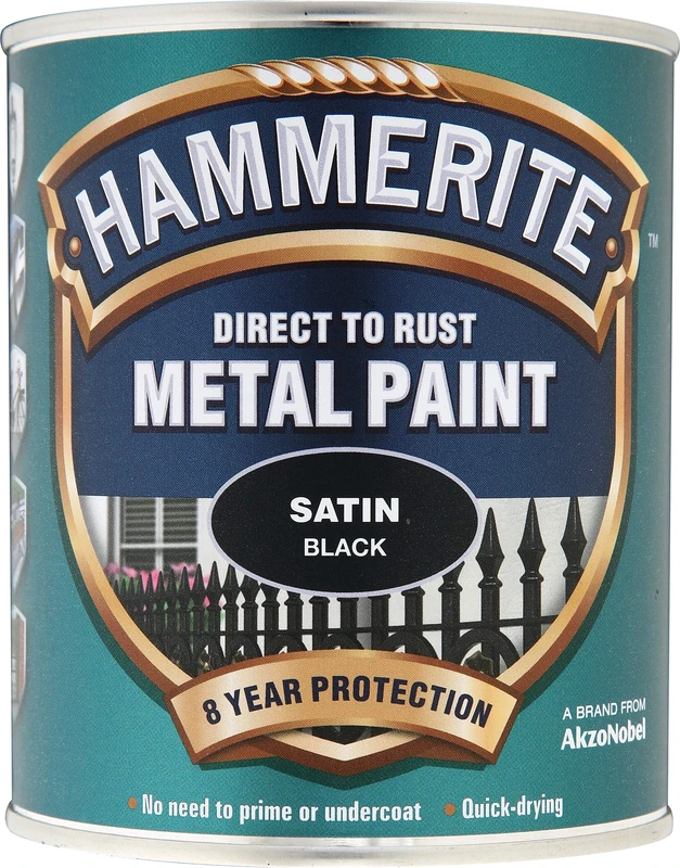 Hammerite 5084907 Metal Paint 2.5 L - Satin Black