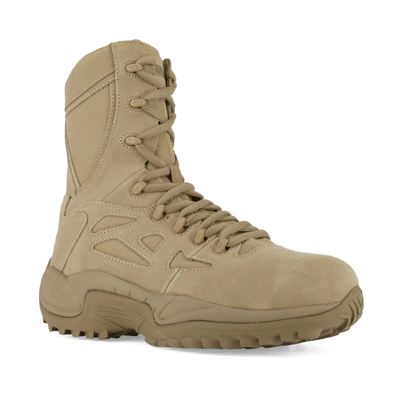 Reebok Men's Rb8894 Rapid Response Composite Toe 8" Stealth Tactical Boot Sidezipper Desert Tan Military, 7 UK