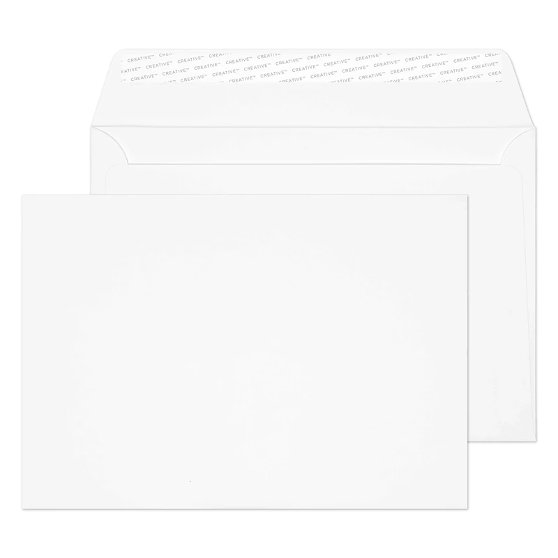 Blake Envelopes Creative Senses V641 Luxus Samteffekt Briefumschläge Haftklebung Weiß Velvet C5 162 x 229 mm 140g/m² | 125 Stück