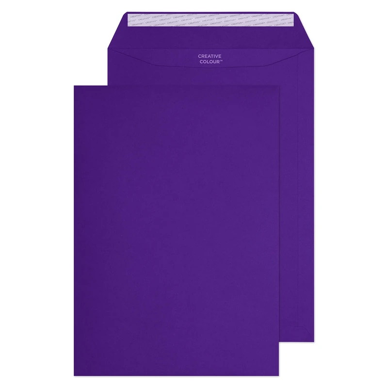 Blake Creative Colour C4 229 x 324 mm 120 gsm Peel & Seal Wallet Envelopes (447) Blackcurrant - Pack of 250