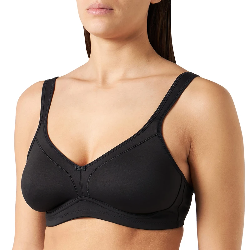 Susa Women's Non-wired Bra -Black(Black) 42C
