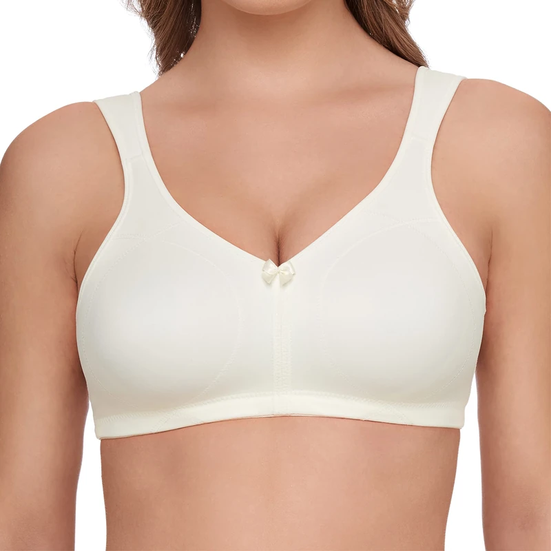 Susa Topsy Women's Non-wired Comfort Strain-relief Bra 9756 34-46 B-G, Off-White (102), 38DD (Brand size : 85D)